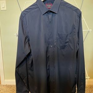 Untuckit Mens Navy Blue Button Down Shirt